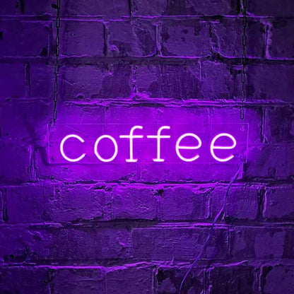 Coffee Lettering USB LED Neon Sign - 40 × 10 cm