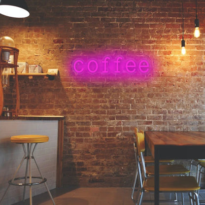 Coffee Lettering USB LED Neon Sign - 40 × 10 cm