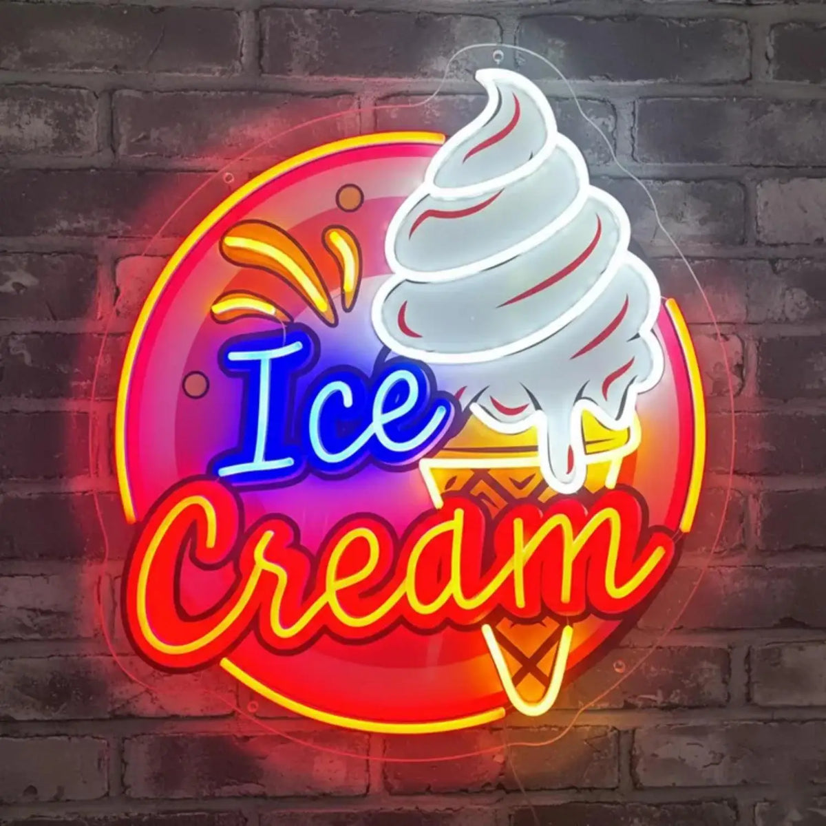 Cartel de neón LED con logo comercial personalizado