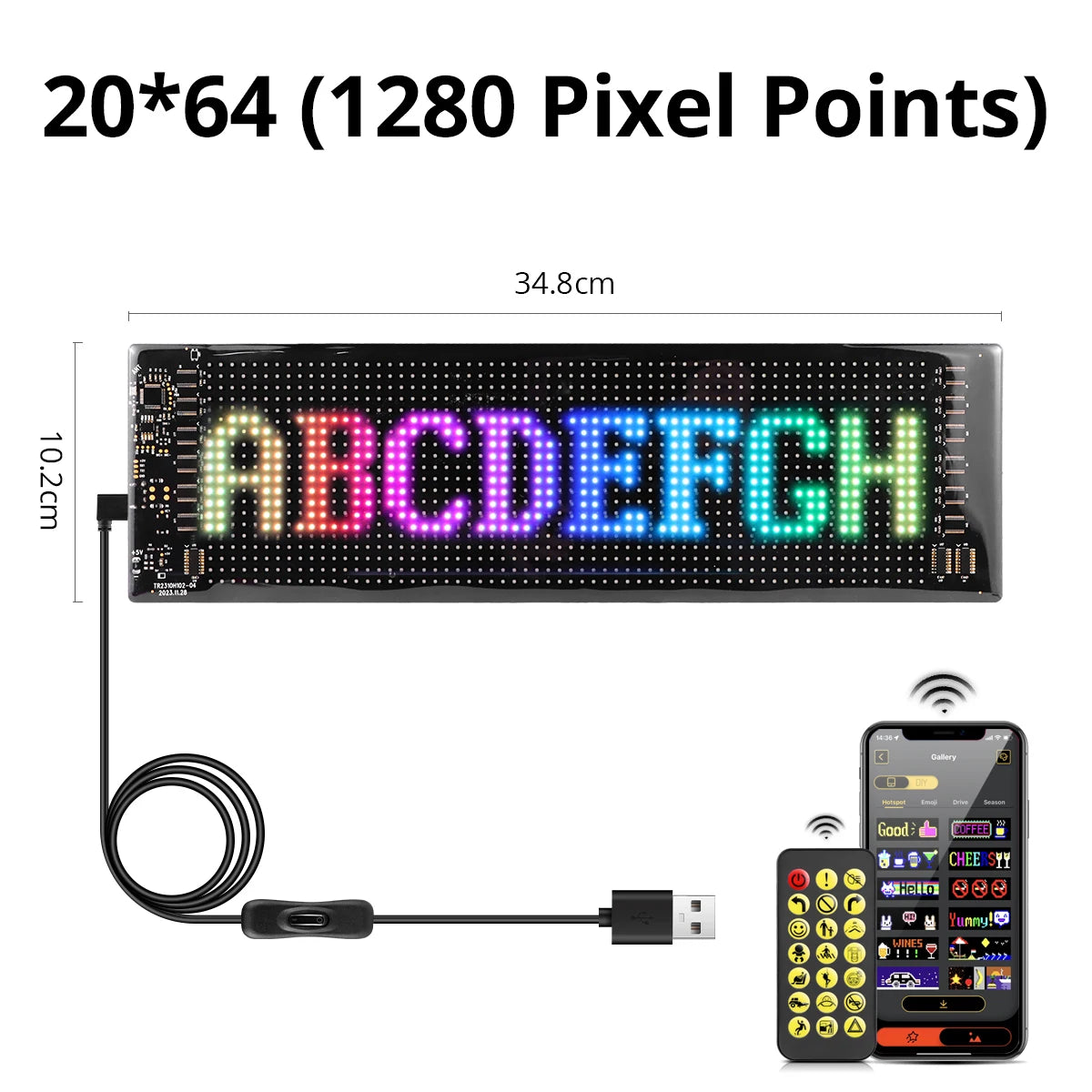 Programmable RGB LED Pixel Sign