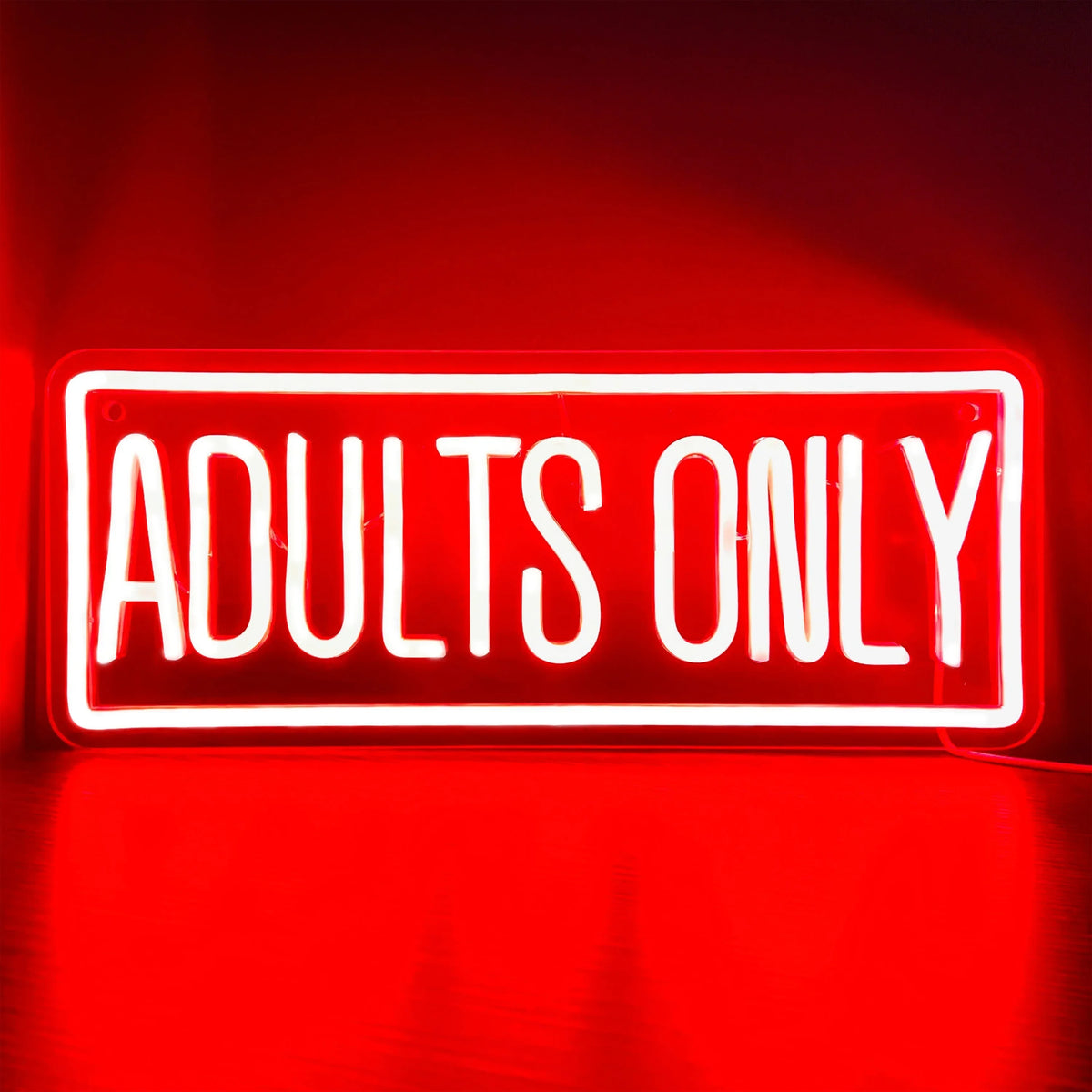 Adults Only LED Neon Sign - Red