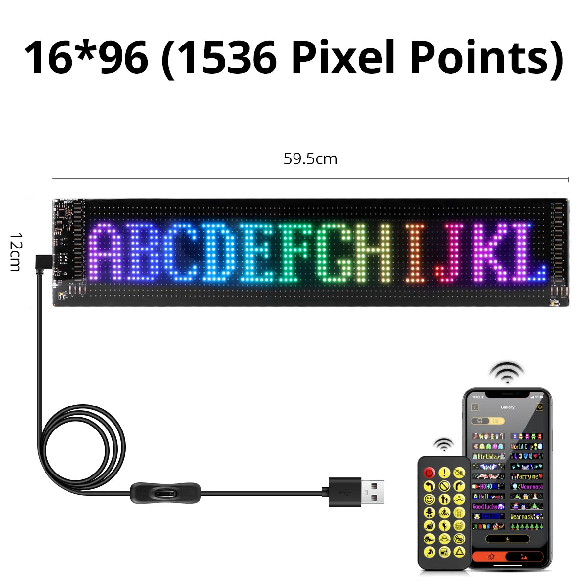 Programmable RGB LED Pixel Sign