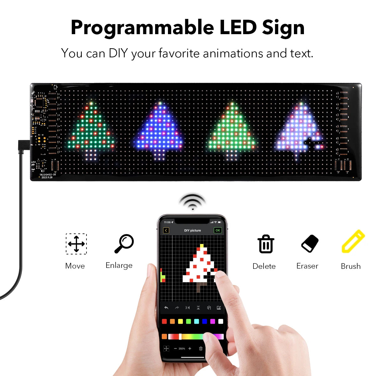 Programmable RGB LED Pixel Sign