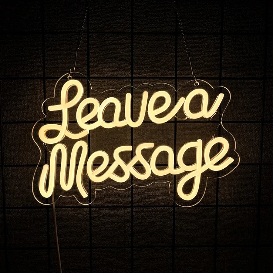 Leave a Message USB LED Neon Sign