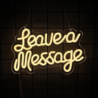 Leave a Message USB LED Neon Sign