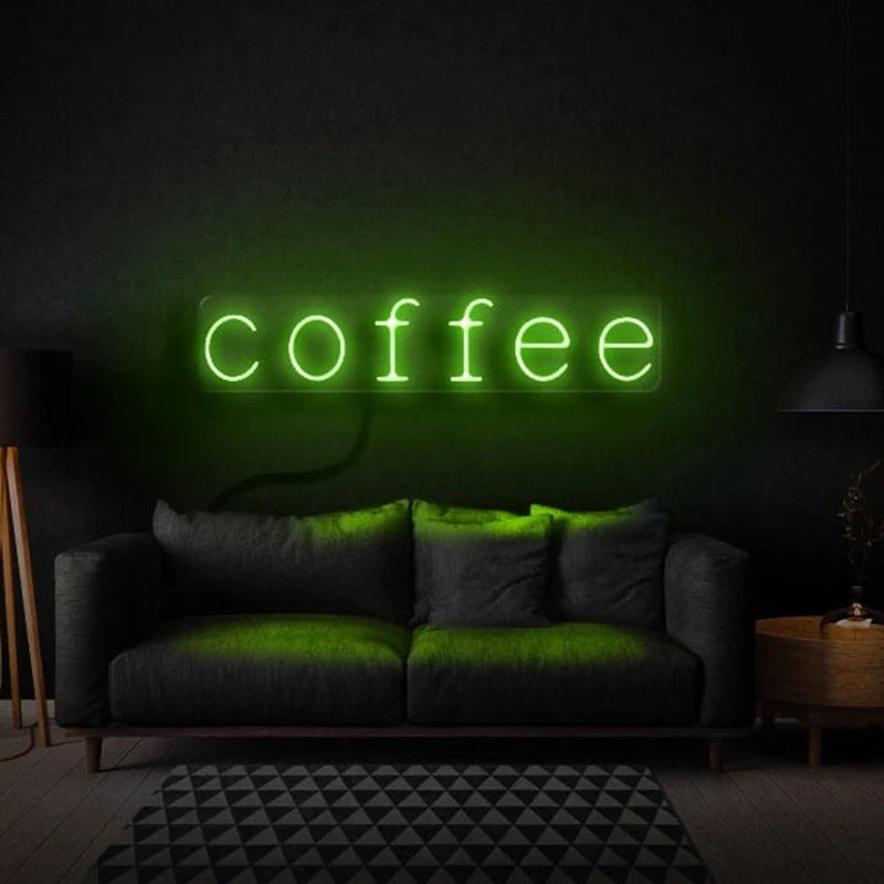 Coffee Lettering USB LED Neon Sign - 40 × 10 cm
