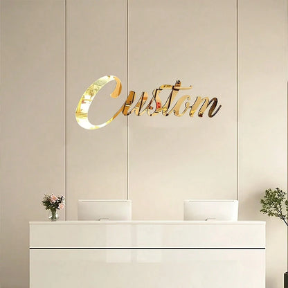 Custom Mirror Acrylic Wall Name & Logo