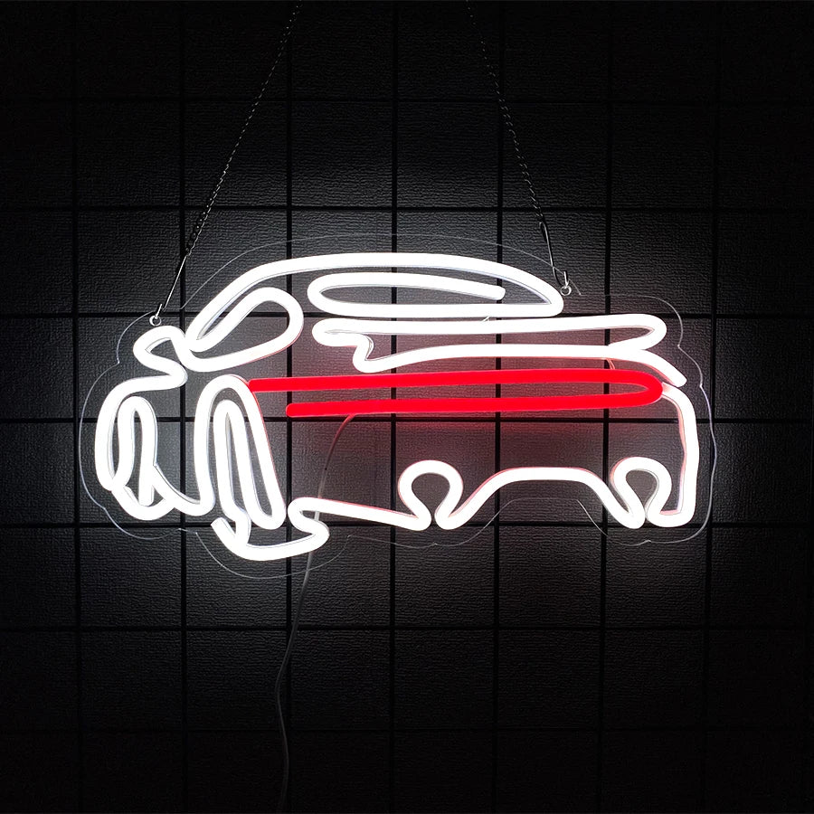 Racing Car LED Neon Wall Sign