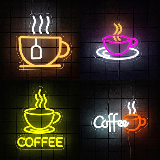 Coffee Cup USB LED Neon Signs