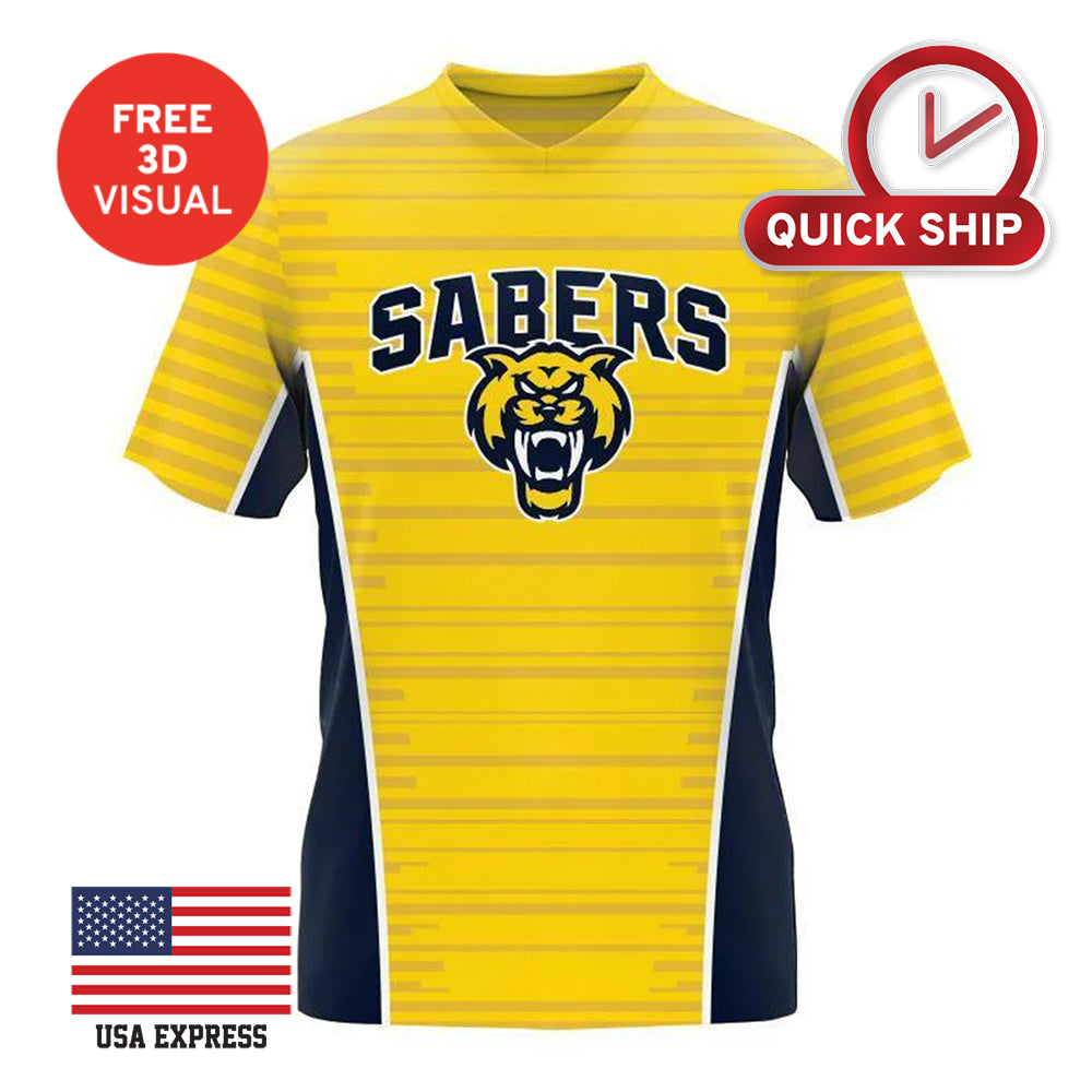 150GSM Mesh Jersey Short Sleeve V Neck (Full Dye Sublimation)#500001 – view 2