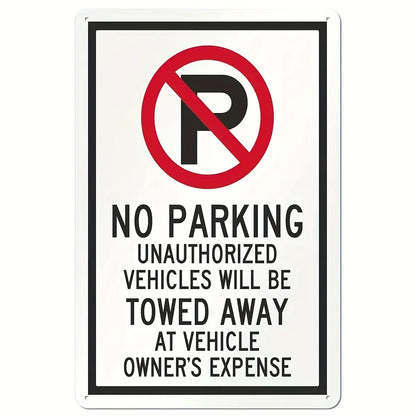 No Parking and Towing Notice Metal Signs
