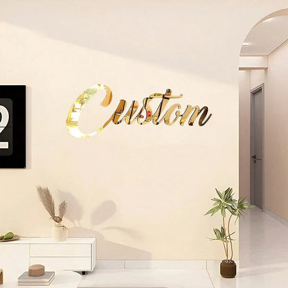 Custom Mirror Acrylic Wall Name & Logo