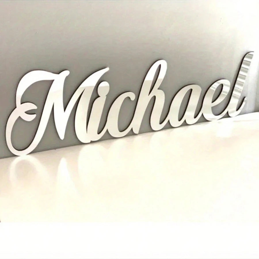 Custom Mirror Acrylic Wall Name & Logo