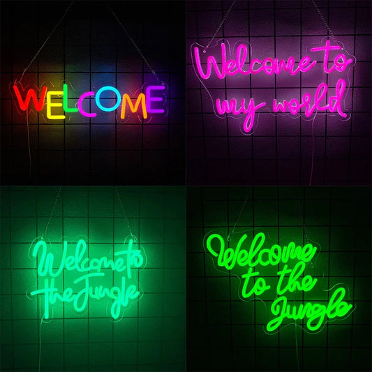 Welcome to the Jungle USB LED Neon Sign