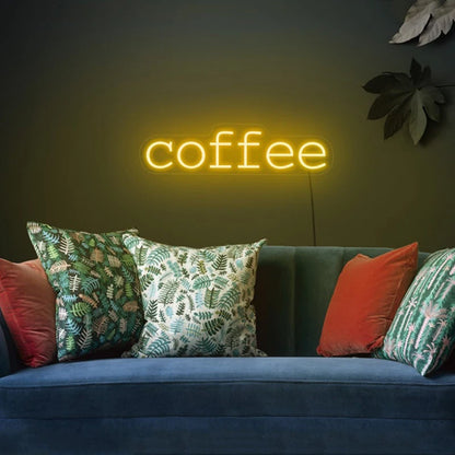 Coffee Lettering USB LED Neon Sign - 40 × 10 cm