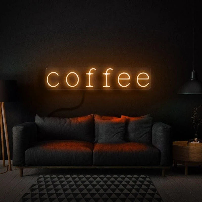 Coffee Lettering USB LED Neon Sign - 40 × 10 cm
