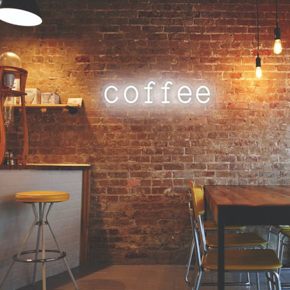 Coffee Lettering USB LED Neon Sign - 40 × 10 cm