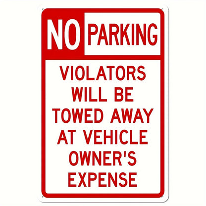 No Parking and Towing Notice Metal Signs