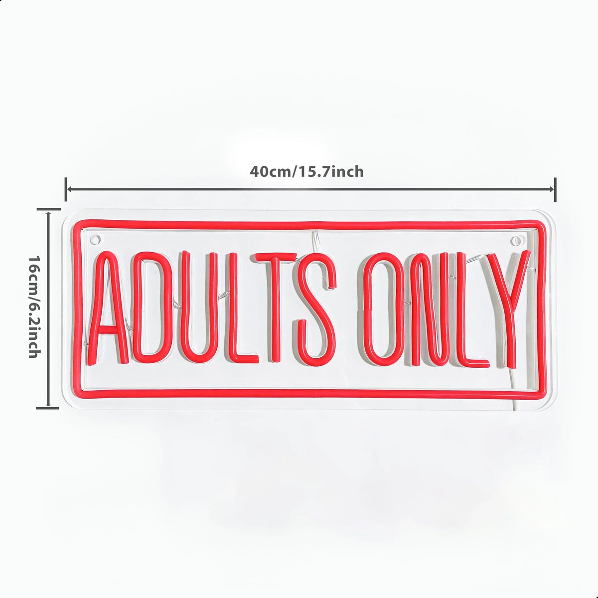 Adults Only LED Neon Sign - Red