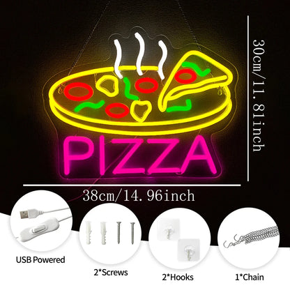 Pizza USB LED Neon Wall Signs