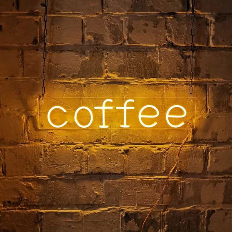 Coffee Lettering USB LED Neon Sign - 40 × 10 cm