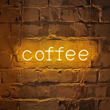 Coffee Lettering USB LED Neon Sign - 40 × 10 cm