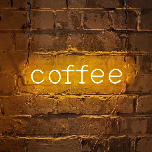 Coffee Lettering USB LED Neon Sign - 40 × 10 cm