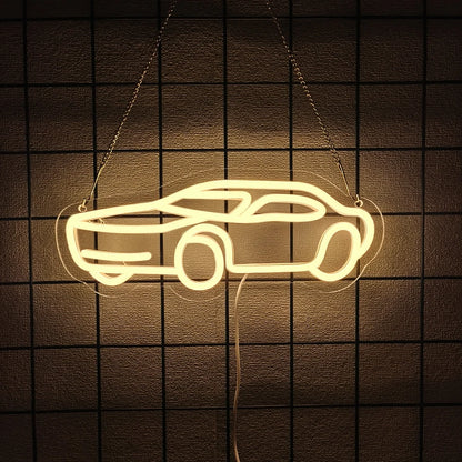 Racing Car LED Neon Wall Sign