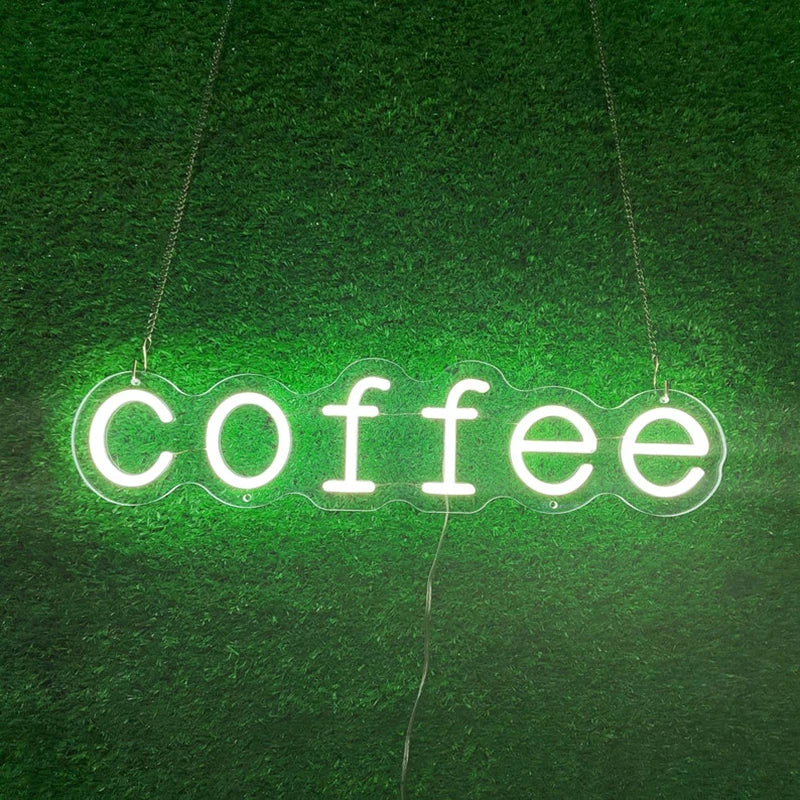 Coffee Lettering USB LED Neon Sign - 40 × 10 cm