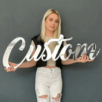 Custom Mirror Acrylic Wall Name & Logo
