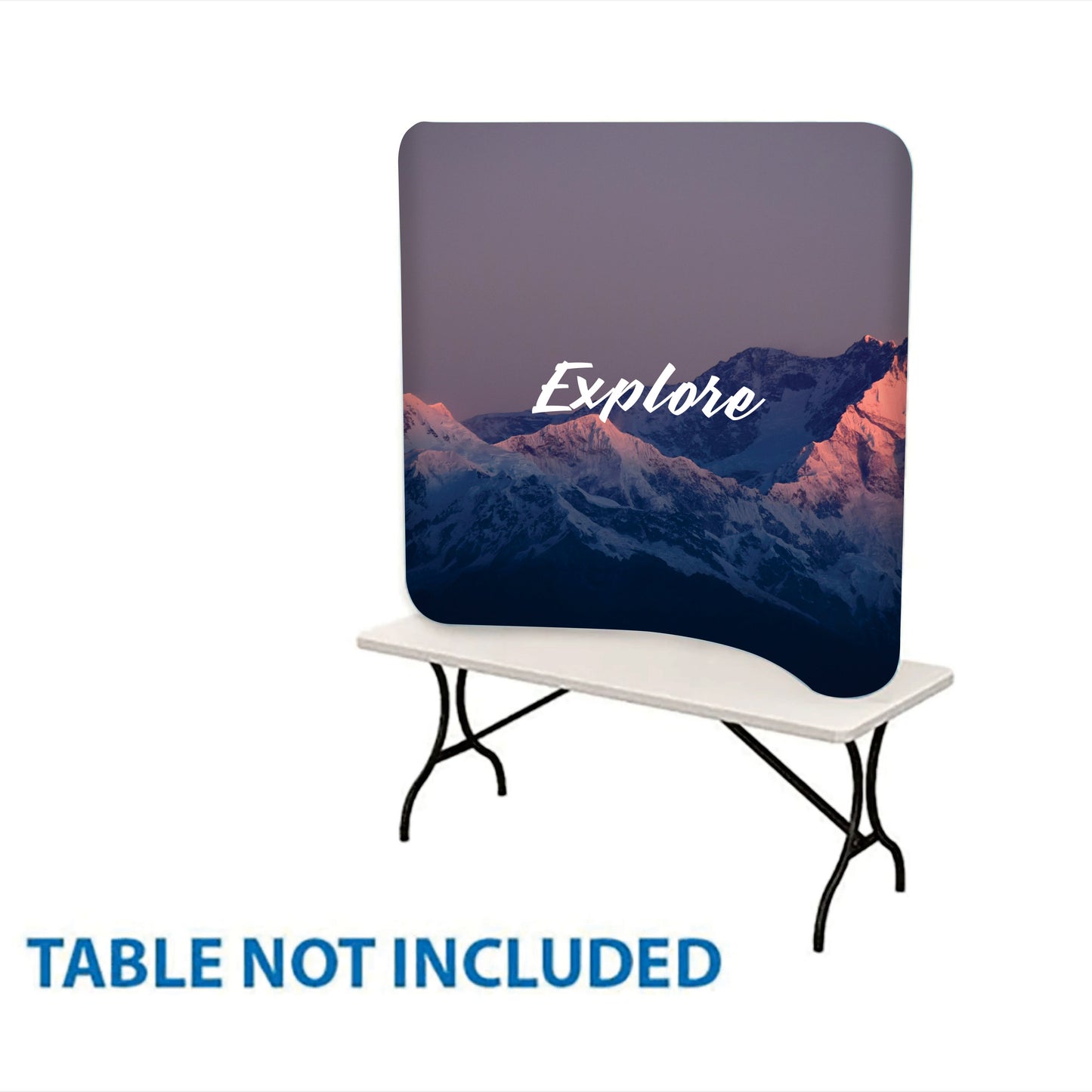 6' Tube Curved Fabric Display, view 2