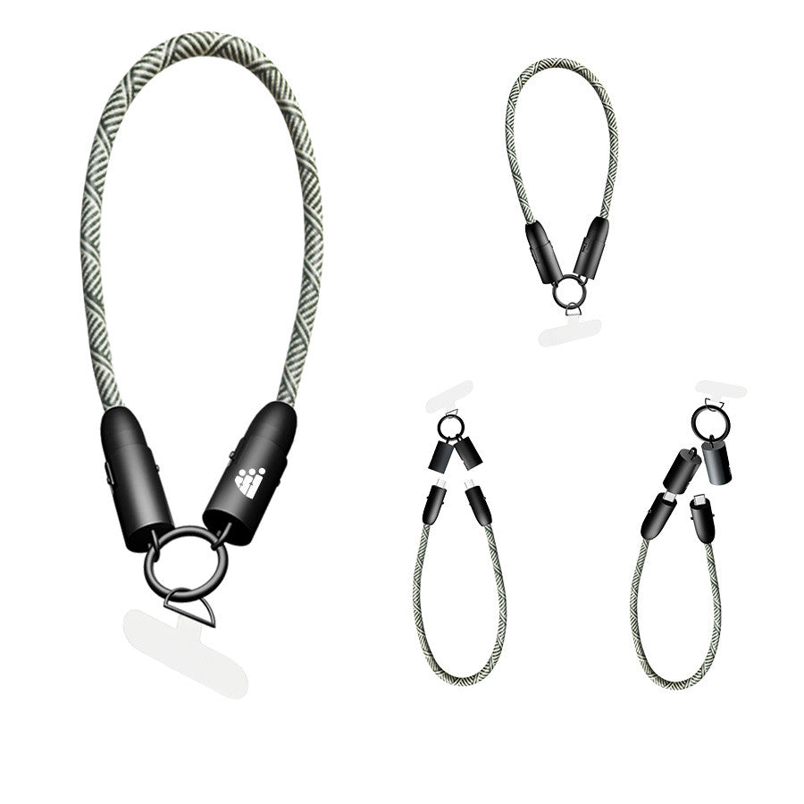 2-in-1 Phone Strap with Braided USB-C Cable, customizable by National King Signs
