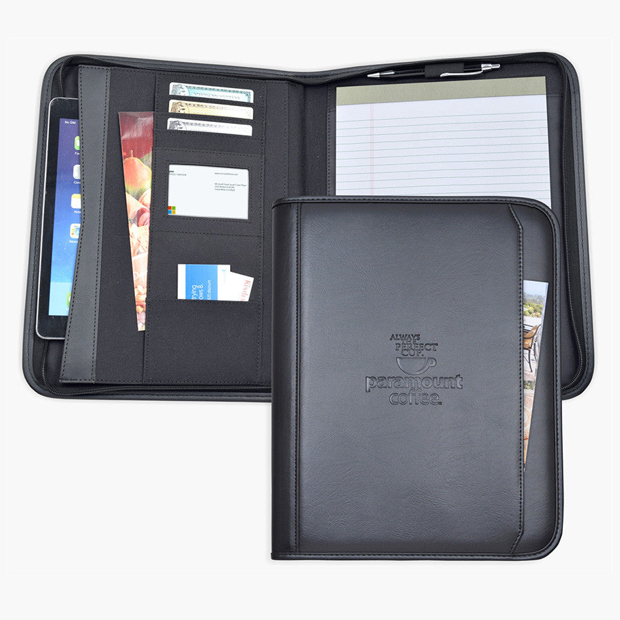 Zippered Letter Size Padfolio, customizable by National King Signs