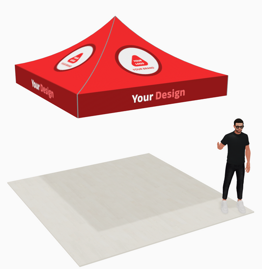 10' Tent Canopy Only (Dye Sublimation) 17" Valance