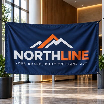Illustrative Custom 9 oz Matte Fabric Banner custom-design mockup; final specification confirmed before order acceptance.