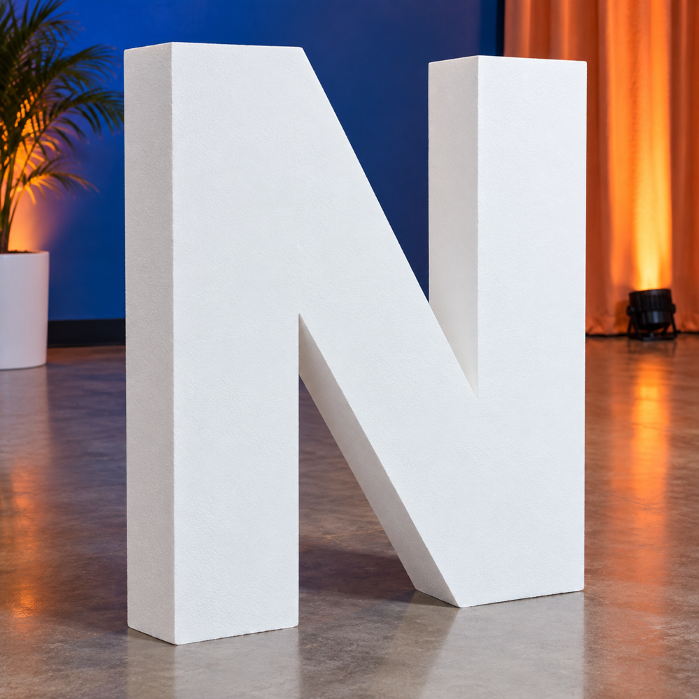 Illustrative Large Custom Foam Letter custom-design mockup; final specification confirmed before order acceptance.