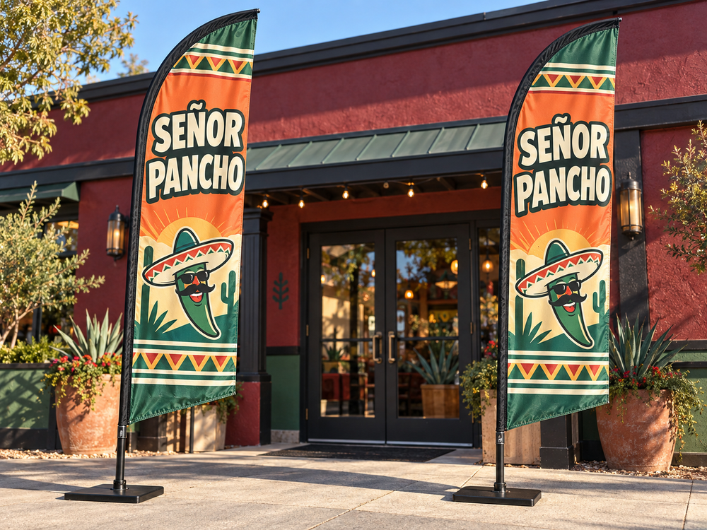 Señor Pancho Custom Feather Flag Set