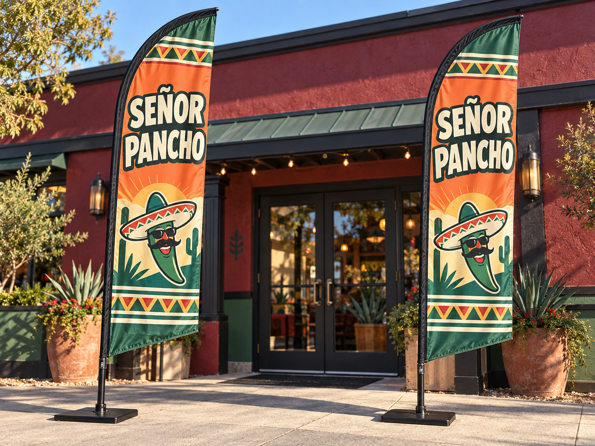 Señor Pancho Custom Feather Flag Set