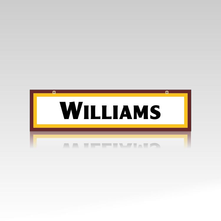 Double-Sided Hanging Classroom Sign, 18 x 5 Inches, customizable by National King Signs