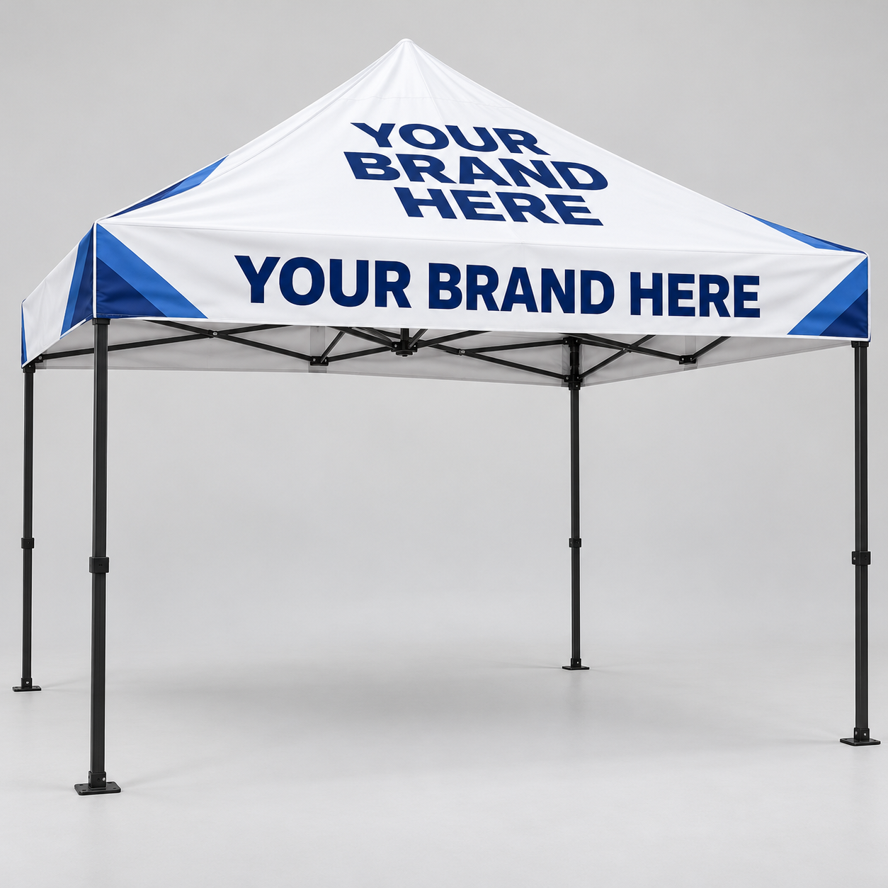 Example 10 × 10 ft canopy with YOUR BRAND HERE branding