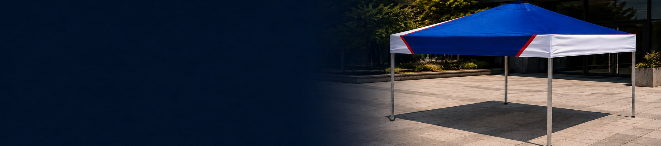 NK branded custom canopy tent at an outdoor event